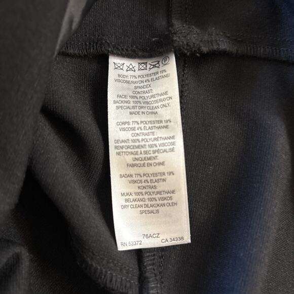 French Connection - Black Sleeveless Blouse With Faux Leather, Size XS, NWT - Picture 4 of 4